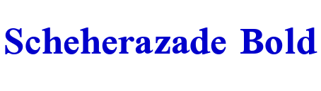 Scheherazade Bold Schriftart